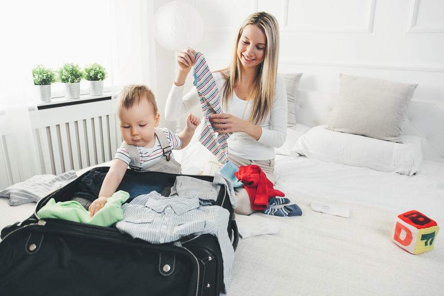 Pack a separate bag for your baby’s essentials only
