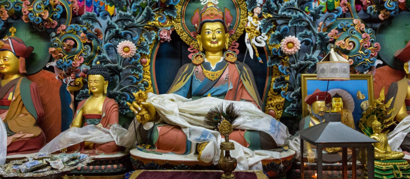 Inside a Buddhist Temple- Guru Rinpoche, Builder of the Tiger's nest Monastery