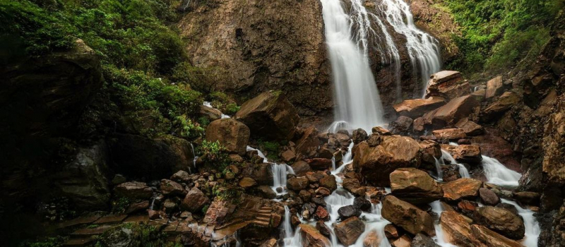 Kynrem Falls in Meghalaya