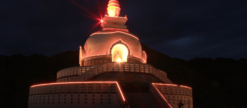 shanti-stupa-at-night
